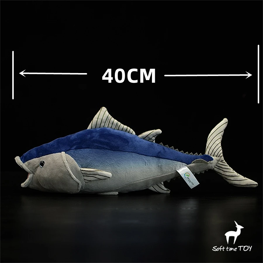 Blue Fin Tuna High Fidelity Anime Cute Plushie Tuna Fish Plush Toys Lifelike Animals Simulation Stuffed Doll Kawai Toy Gifts Kid 2