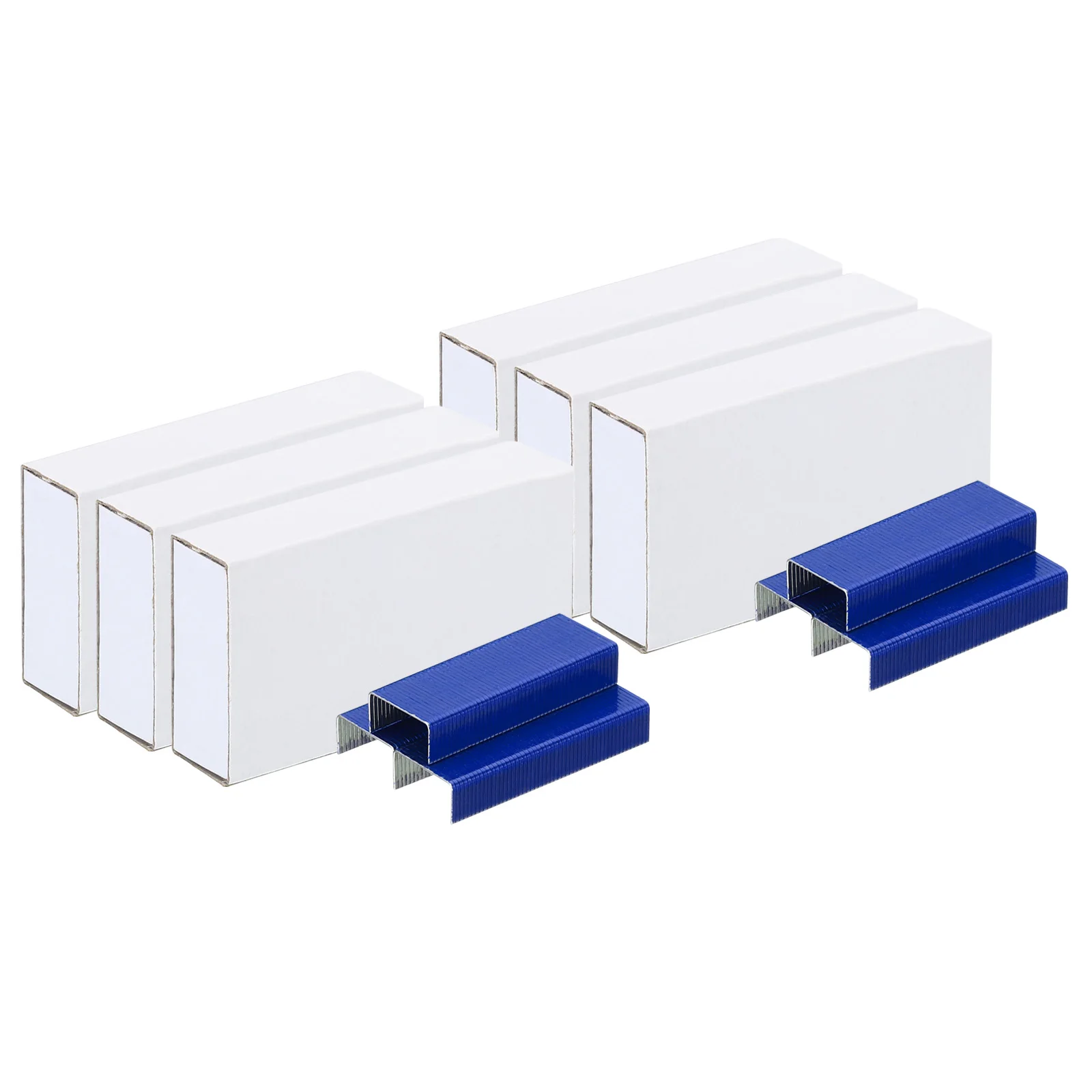 6000Pcs/6Pack Creative Blue Staples #10 Mini 3/16Inch Length Metal Staple Staplers Office School Stationery Binding Supplies