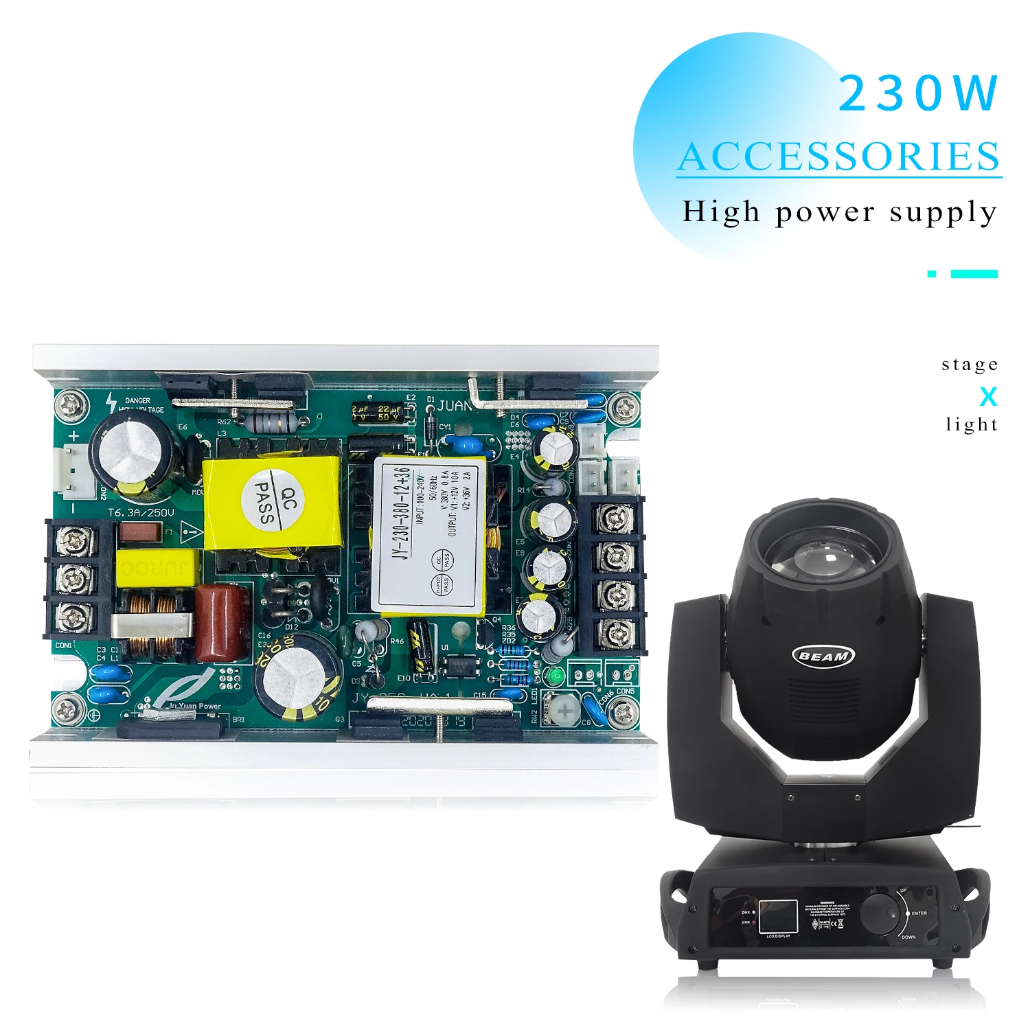 Spedizione Gratuita 7R 230 W Fascio Capo Commovente 5R 200 W Power Supply Board 230-380 V 28 V 24 V 12 V 36 V