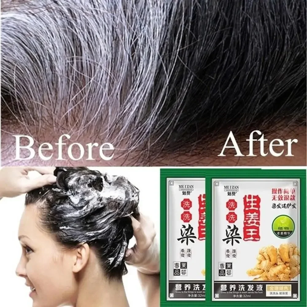 Hair Dye Shampoo,Hair Color Dye,Hair Dye Shampoo Instant Hair Color Change Long Lasting Natural Ginger Extracts