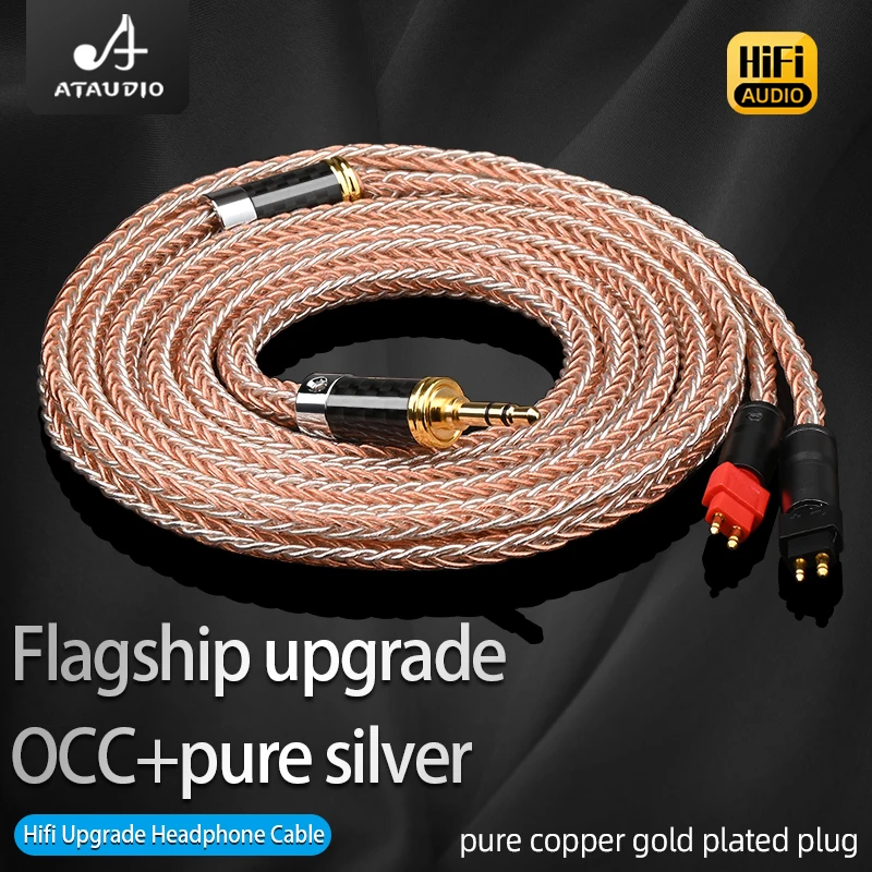 Фото Hi-Fi HD600 обновленный кабель для наушников OCC серебристый смешанный 4,4 XLR сбалансированный 16 Core OCC наушники для Sennheiser HD580 HD650 HDxxx №1