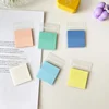 50 Pcs/pack Solid Color Sticky Notes Memo Pad Diary Stationery Flakes Scrapbook Decorative Transparent N Times Sticky 2