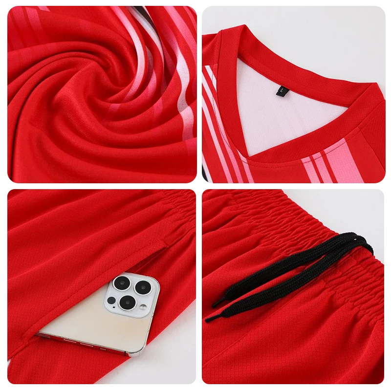 High Quality Volleyball Jersey Men Sleeveless Sport Training Tank Top V Neck Women Volleyball Uniform Shirt 844+845