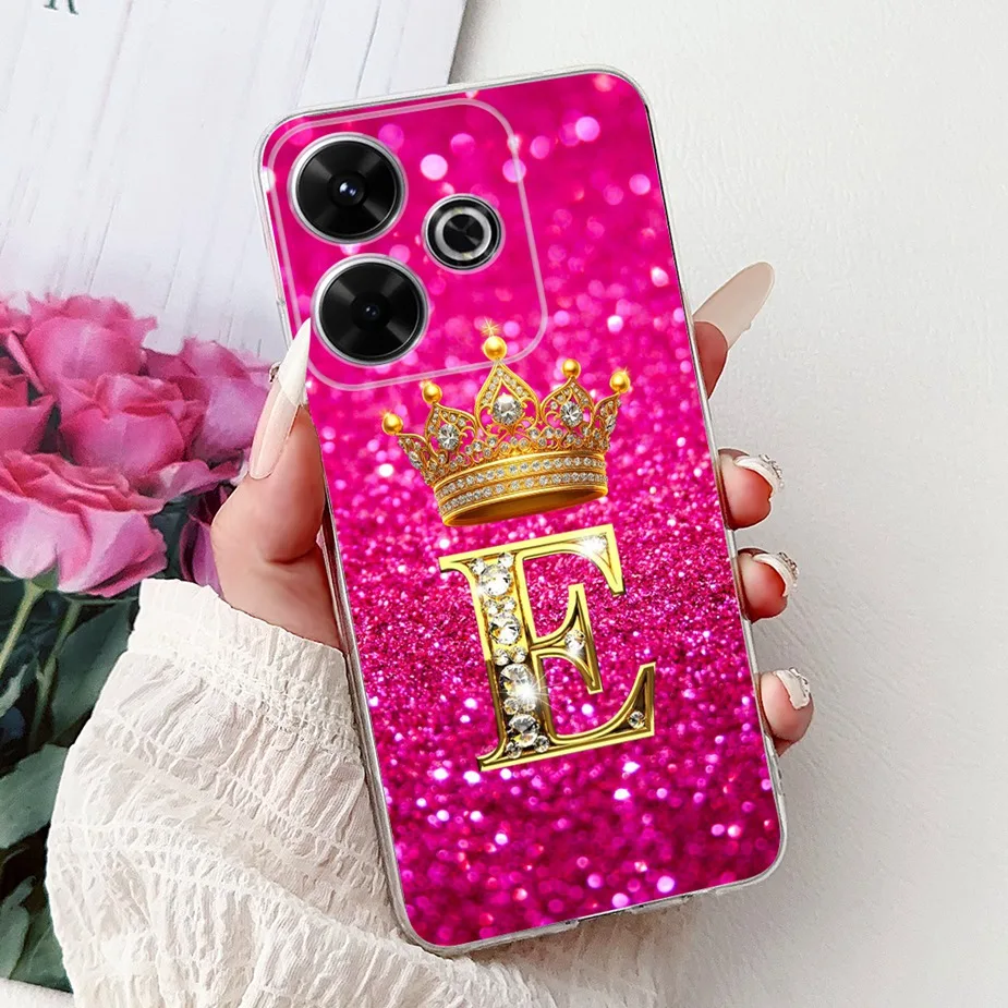 Stylish Clear Silicone TPU Phone Case with Letter Design