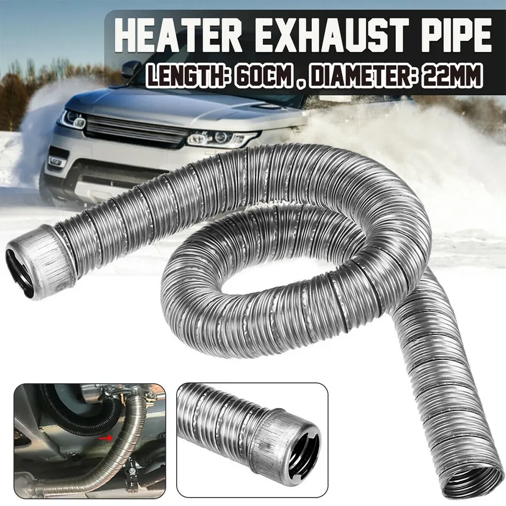 Air Intake System Hose 60cm 22mm Stainless Steel Air Diesel Heater Duct Exhaust Pipe Car Intake Pipe Extension Tube Cap For Eberspacher Webasto Parts