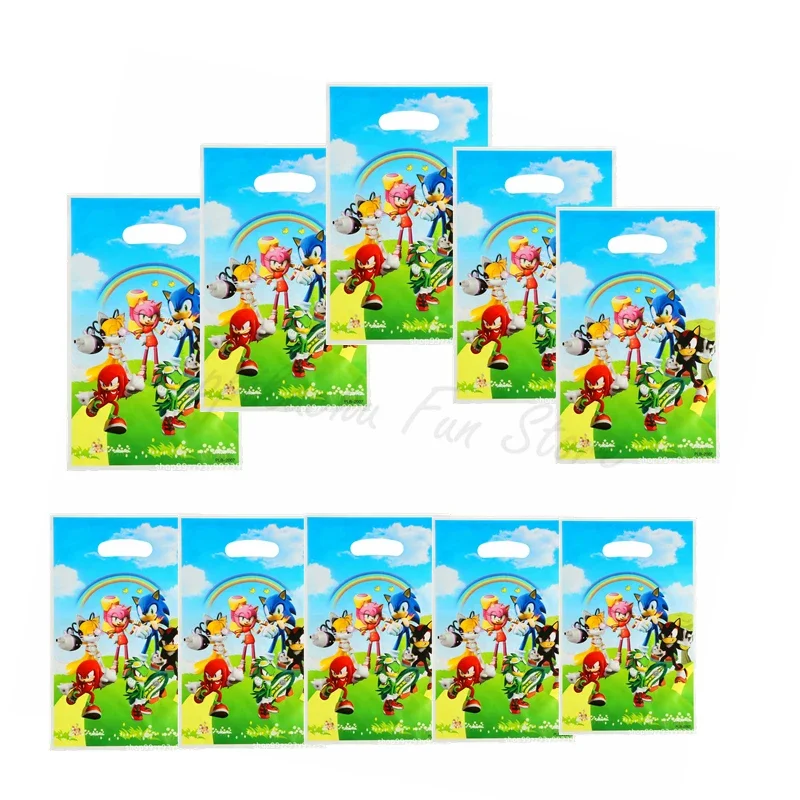 Sonic Birthday Party Gift Bags Candy Bags Animation Birthday Supplies Decorations Hedgehog Party Decoration Toy