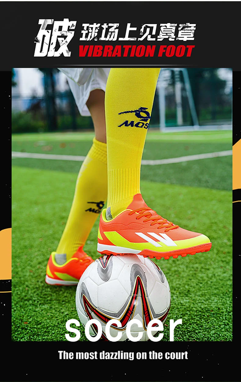 Description Picture 5 of itemNew Mid-top Soccer Shoes Men Non-Slip FG/TF Football Boots Cleats Hot-selling High-quality Match Sneakers Futsal Indoor