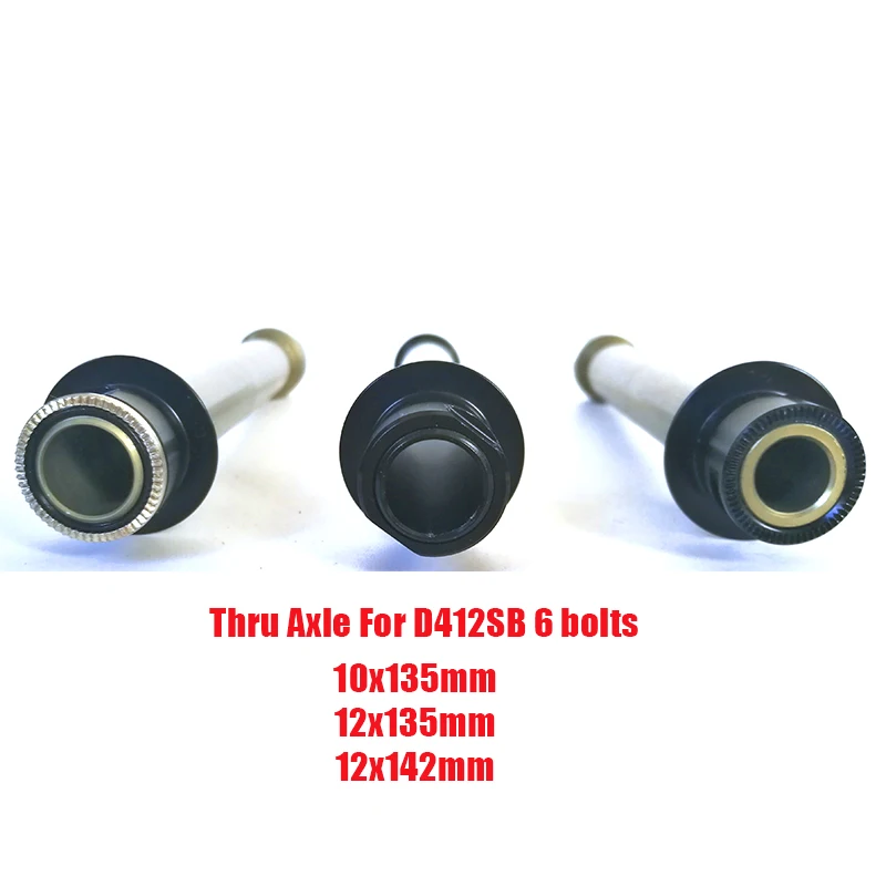 Aluminum Alloy Thru Axle For Novatec D412SB 6 Bolts Disc Brake Rear Hub