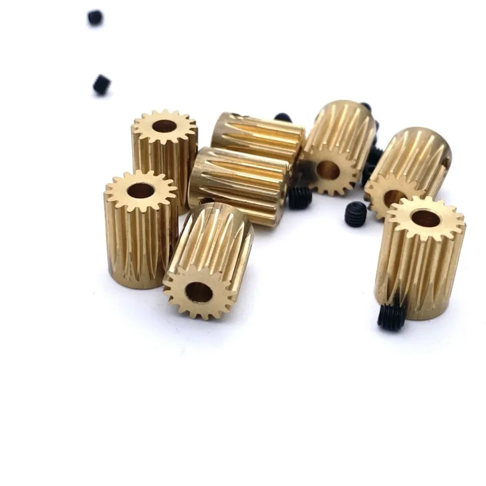 RC Model Metal Pinion Gear 0.5M 13T-20T 3.17mm Copper Gear 10/12MM Thick Cylindrical Spur DIY Parts