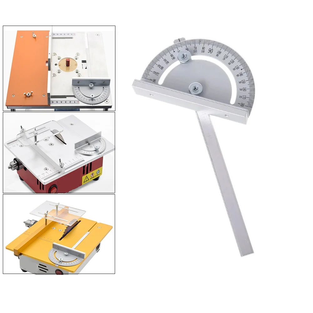 1 Pc Angle Ruler Mini Table Saw Circular Router Miter Gauge DIY T-slot Design Woodworking Machines Angle Ruler Measuring Tools 4