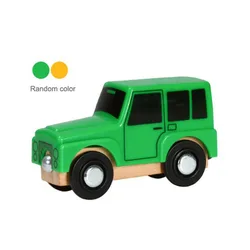 Magnetic Wooden Trolley and Vehicle Set for Kids - Educational Track Accessories and Toys (GRAY)