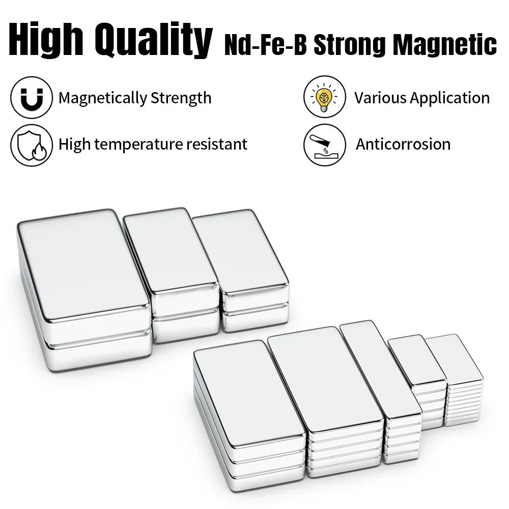 20-200Pcs Neodymium Magnets 10/15/20mm X 5/10mm X 3mm N35 NdFeB Block Magnets Square Refrigerator Stickers magnetic sticker