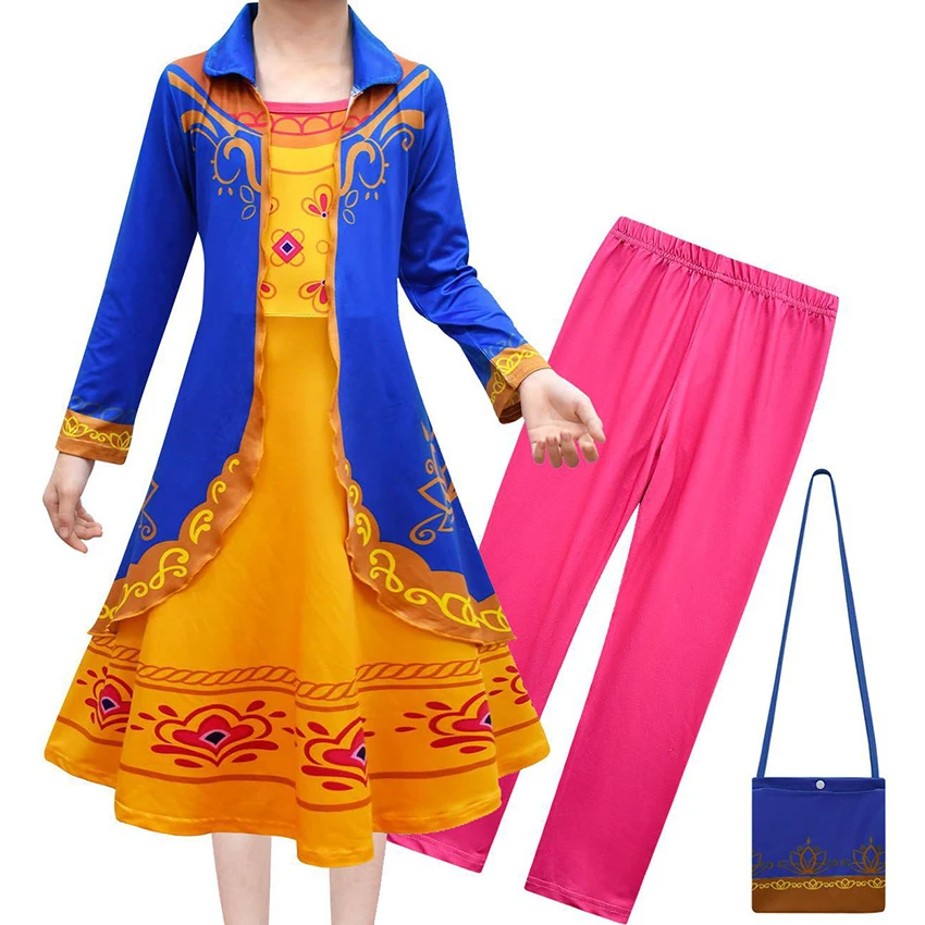 Royal Detective Mira Dress Princess Rapunzel Fancy Party Girl Halloween Costumes for Kid Skirts Carnival Cosplay Anime Festival