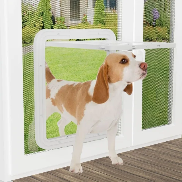 Self-Closing Dog Screen Door Reinforced Magnetic Flap Dog Sliding Door Screen 4 Entry Ways Removable Cat Door Hole Patio Self-Closing Dog Screen Door Reinforced Magnetic Flap Dog Sliding Door Screen 4 Entry Ways Removable Cat Door Hole Patio