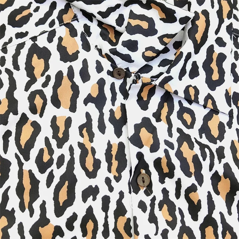 Classic Leopard Print WACKO MARIA Shirt High Quality Retro Short Sleeve Shirt Tops Mens Womens Hawaii Shirt 6