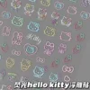 1 sheet Fluorescent hellokitty nail sticker embossed Japanese cartoon girl heart Hello Kitty pen holder cup decoration sticker 6