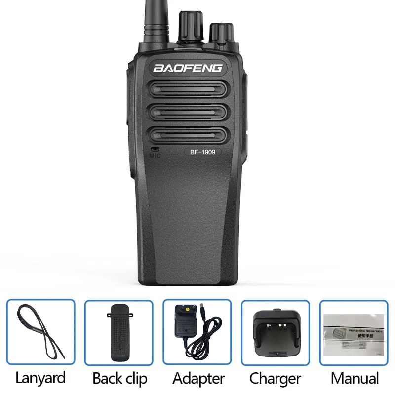 

BAOFENG Walkie Talkie Long Range BF-1909 High Power Radios 3800mAh UHF 400-470mhz 50KM Long Standby Handheld Two Way Radio