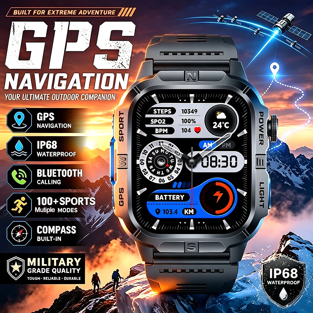 Premium HD Screen Smart Watch with Advanced Positioning and Sport Tracking