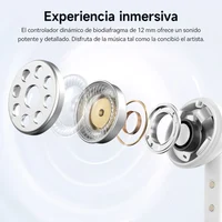 QCY Melobuds N50 — Auriculares Bluetooth 5.4, ANC Adaptativo, 6 Micrófonos, 28h Batería 5