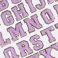 5.5CM ABC Chenille Letter Patches | Iron-On Embroidered Alphabet Sequins for Clothing, Towels & DIY Projects - Image 3