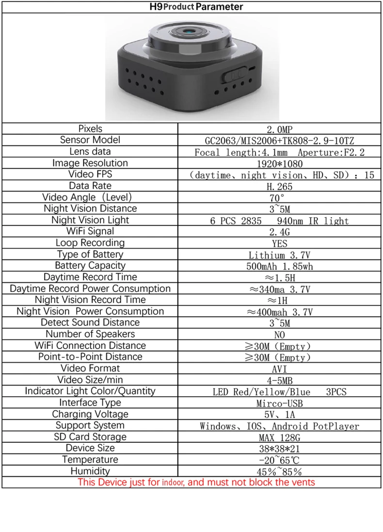 S91d3060cec594e2a94d877e755f0b85b7 Mini Wifi Camera HD 1080P New Wireless Camcorder Home Security Motion Detection Nanny IP P2P Camera DVR Rechargeable Battery Cam Mallzona