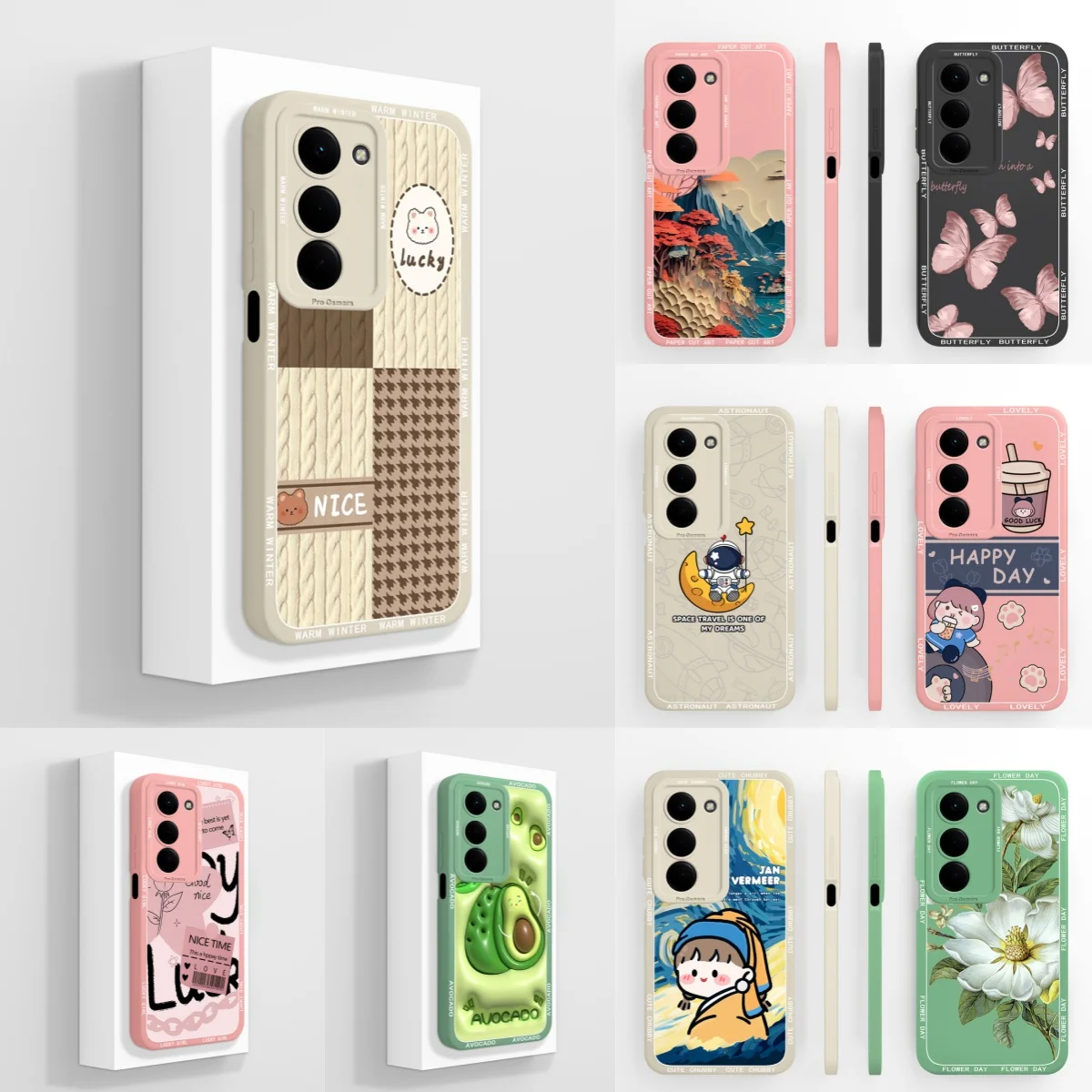 Adorable Girl Avocado Soft Back Cover - Trendy Fall Prevention Case