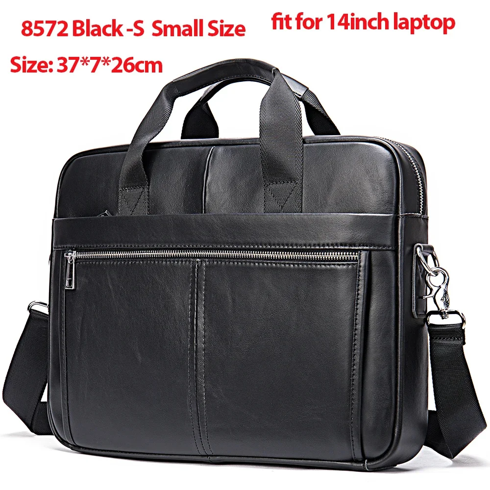thumbnail image 1 of Bolso para computadora portátil WESTAL de 17'' para hombres, maletines de cuero genuino, bolsos de mano A4 para documentos, bolsos de negocios 5013, 1 of 5