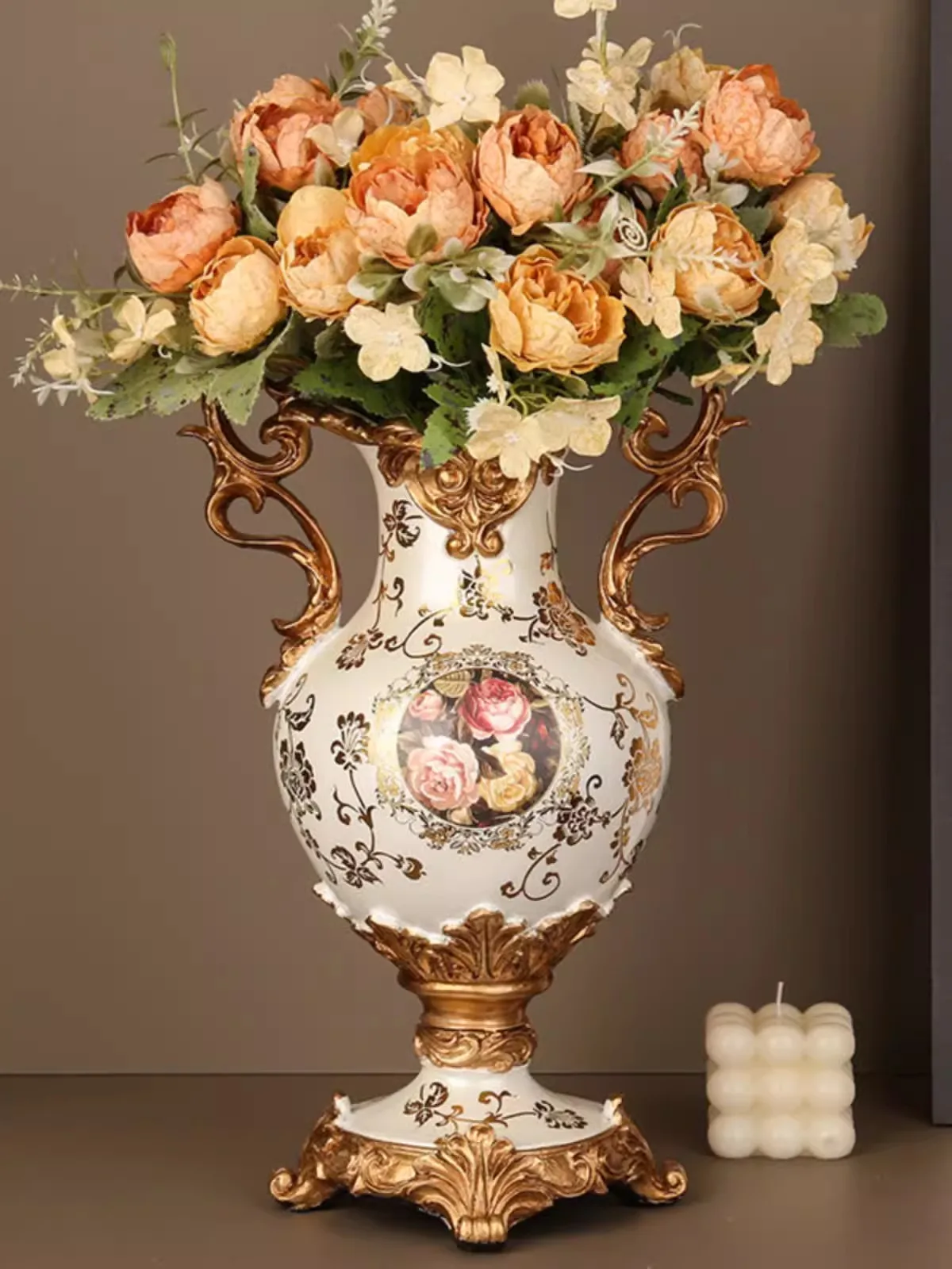 European retro vase, living room flower vase, home decoration, dining table, European creative foyer decoration 3