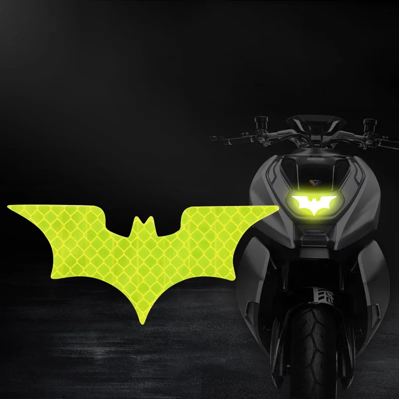 3Pcs/ Set Bat Car Reflective Sticker Reflective Tape Warning Stickers Night Safe Helmet Car Decoration Decals Accessoire Voiture