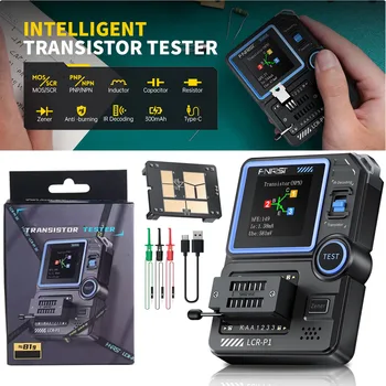 FNIRSI LCR-P1 Tester per transistor, Tester per condensatori di transistor, Tester per componenti elettronici SMD, Resistenza diodi Zener triodo diodi