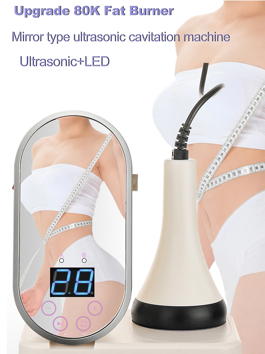 80KHz Ultrasonic Cavitation Machine Body Slimming Massager Shaping Fat Burner Weight Lose Hot Compress Home Use Slimming Device