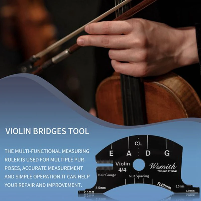 Violin Bridges Multifunctional Mold Template 4/4 Repair Reference Tool Fingerboard Scraper Making