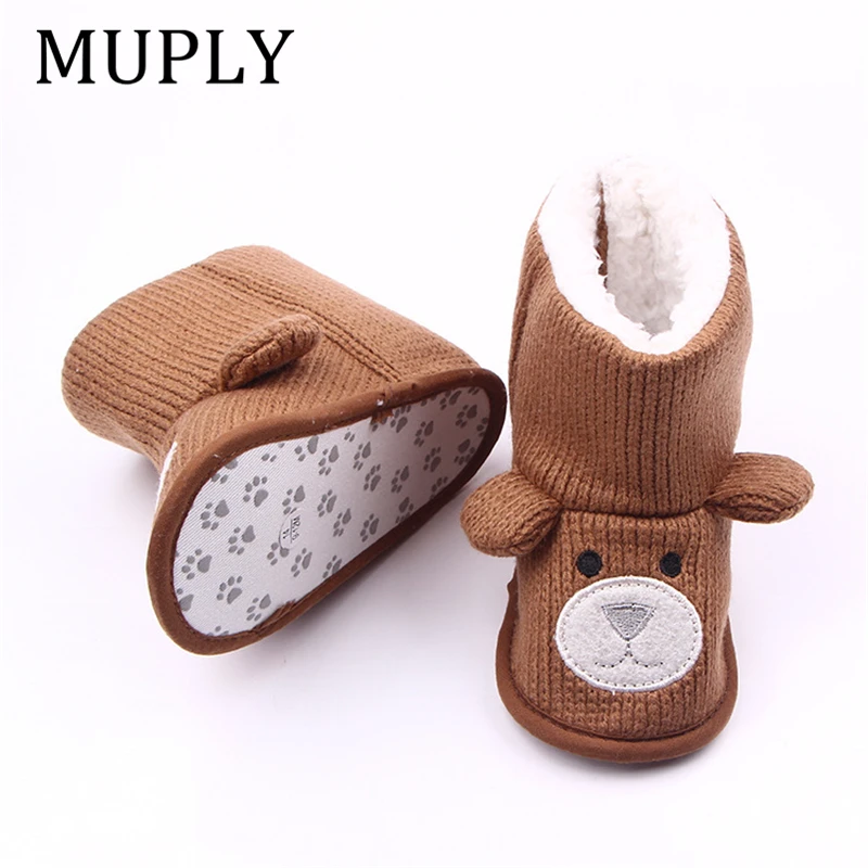 Baby Winter Boots Infant Toddler Newborn Cute Cartoon Bear Shoes Girls Boys First Walkers Super Keep Warm Snowfield Booties Boot baby shoes