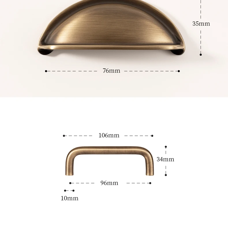 kitchen cupboard brass handle long pull style