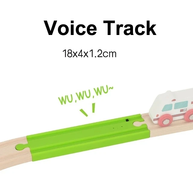 Wooden Railway Track Accessories Set with Bridge and Tunnel