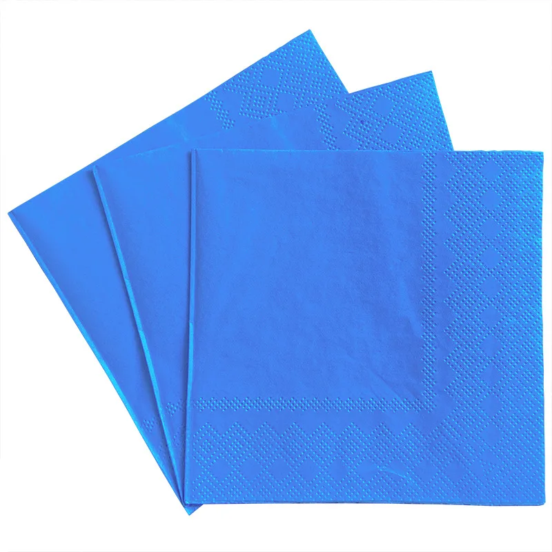 20Pcs Holiday Party Decoupage Table Paper Napkins 13x13'' Pure Wood Pulp Monochrome Double-layer Printed Paper Ornament disposable tableware paper napkins