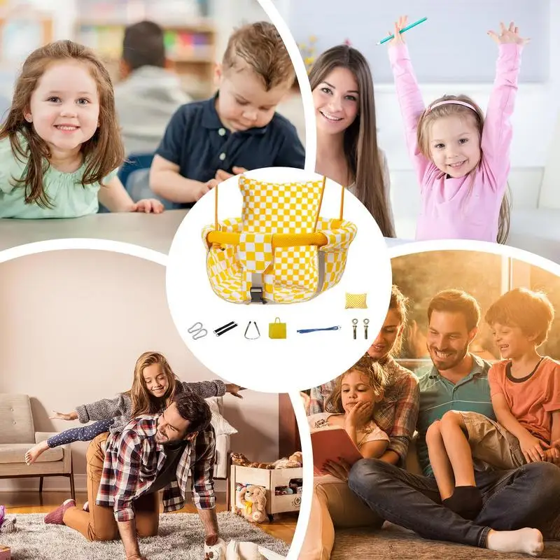 Swing For Kids Safe Children Swing Toddler Indoor Outdoor Swing Set Backyard Swingset Playground Accessories For Kids Adjustable 4