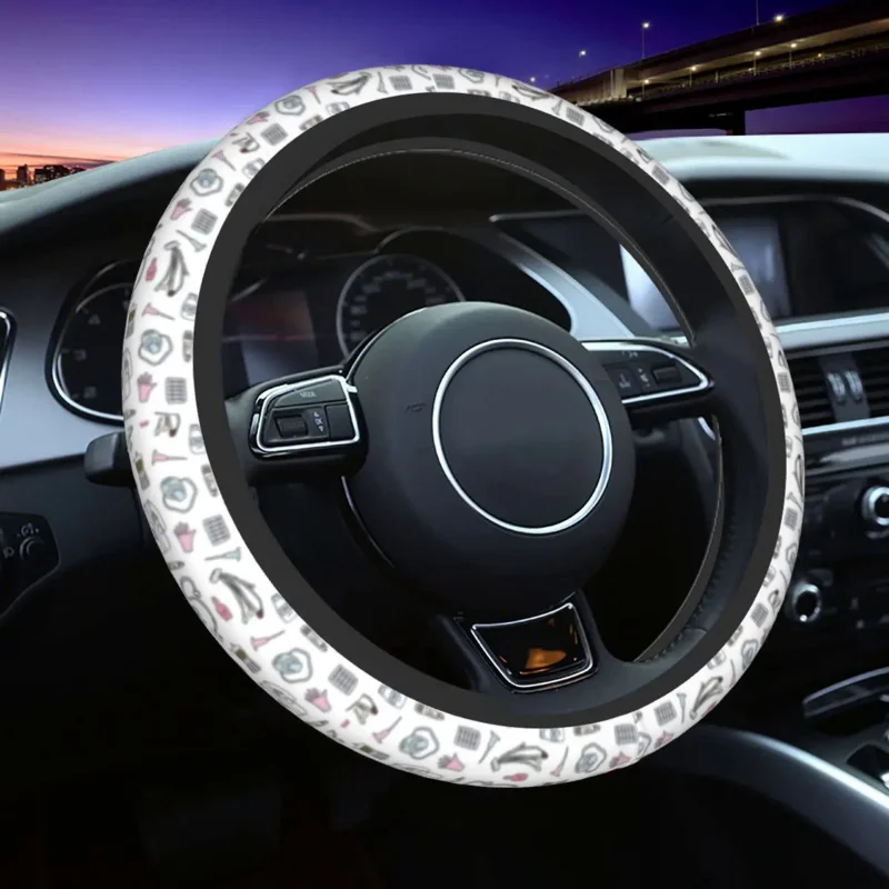 

Enfermera En Apuros Nurse Medical Doctor Car Steering Wheel Cover 38cm Anti-slip Colorful Car-styling Car Accessories