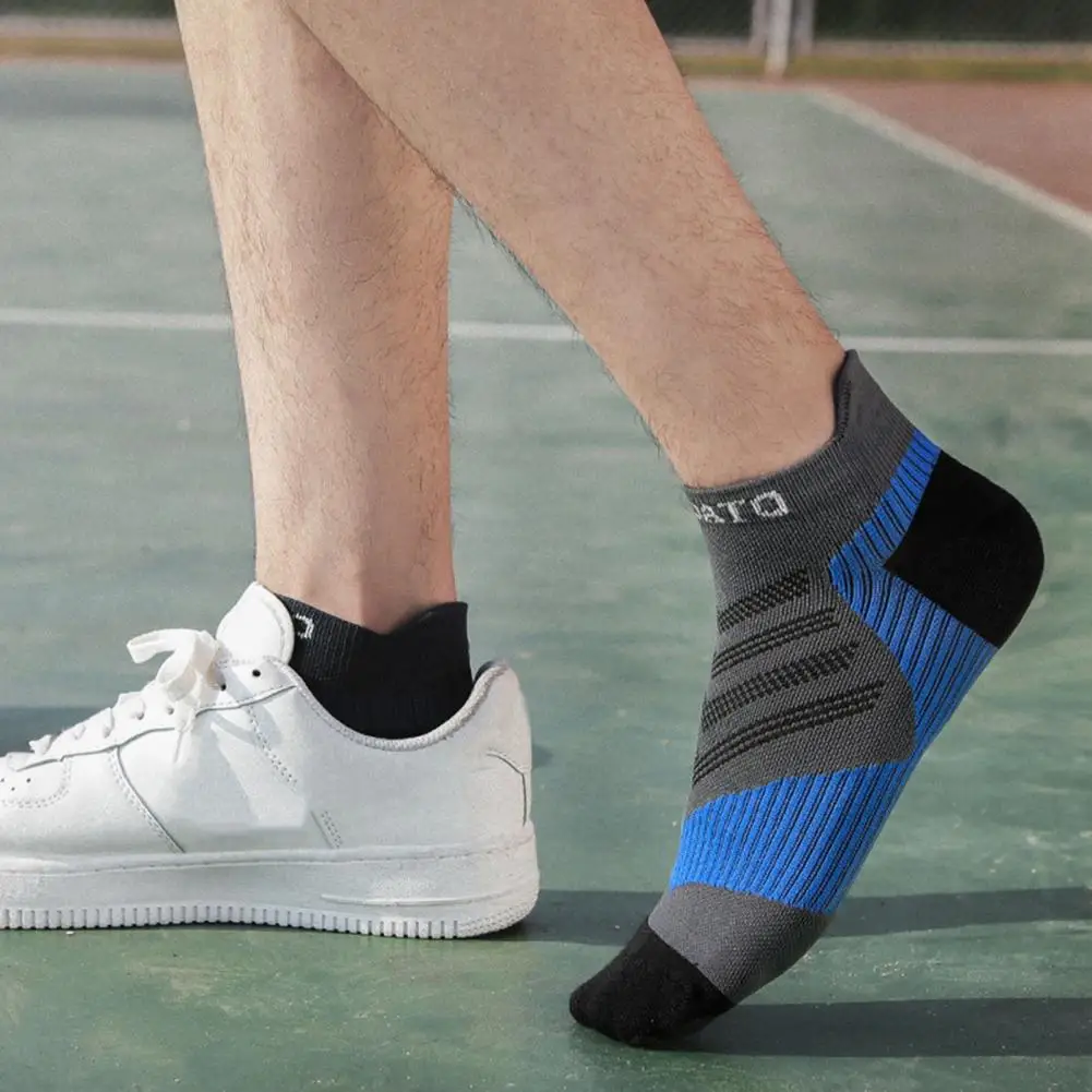 

Soft Cotton Socks Vibration Damping Stripe Pattern Spring And Summer Compression Socks Raised Heel Soccer Socks Sportswear