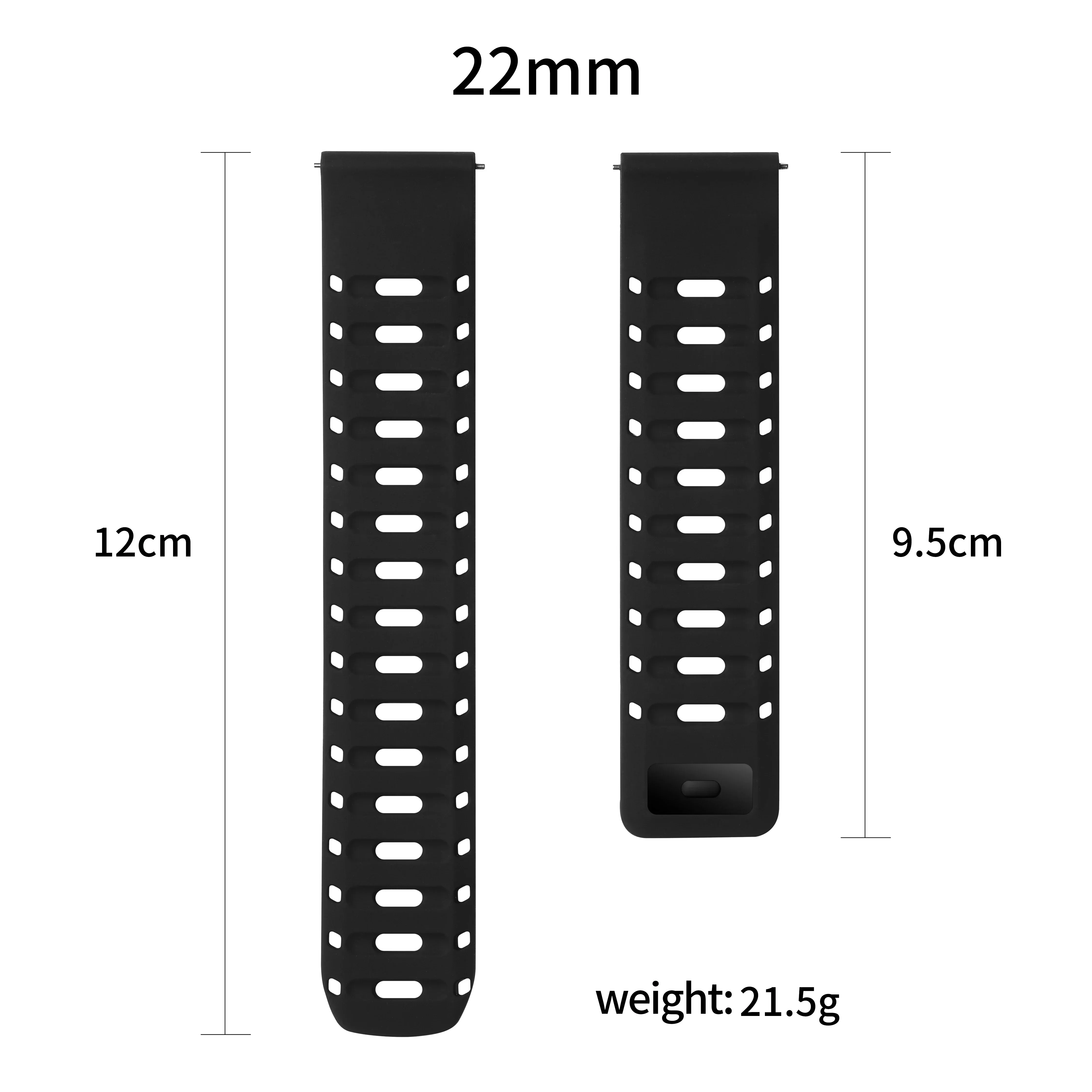 22mm Magnetic Buckle Silicone Watch Band - Versatile Wristband with Upgraded Design
