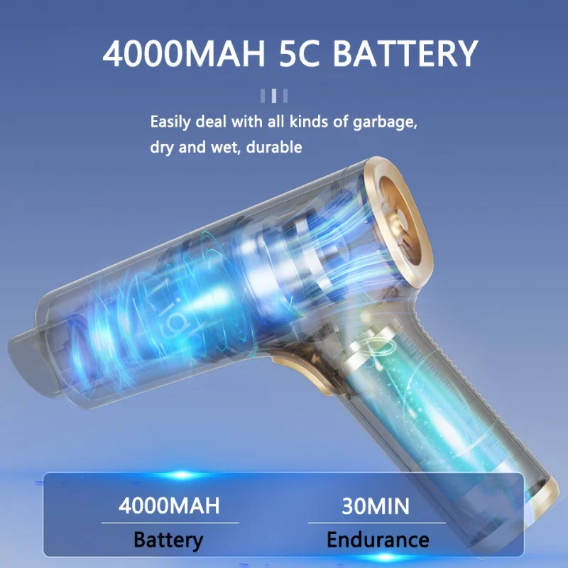 Cyclone Filter Rechargeable Battery For Handheld Wireless Vacuum Cleaner Mini Car Wash