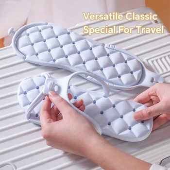 Pantoufles pliantes portables pour hommes et femmes, tongs légères pour l'intérieur et l'extérieur, les voyages à la plage, les voyages, les documents solides, 1 paire