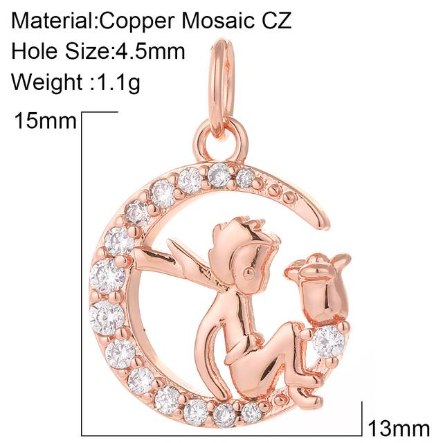 Moon Pendant Charms for Jewelry Making Charm Designer Jewelry Charms for Earrings Necklace Bracelet Handmade High Quality