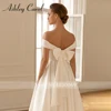 Ashley Carol Short Wedding Dress Sexy Simple Off Shoulder Satin Ankle-Length Bow Backless A-Line Wedding Gown Vestidos De Novia 4