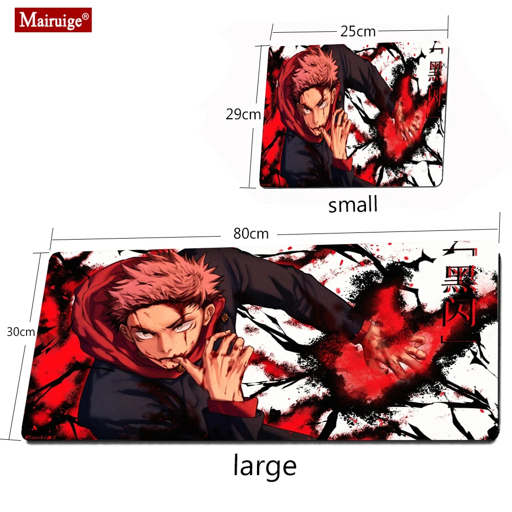 

Jujutsu Kaisen Anime Mouse Pad Gamer Itadori Yuji Gaming Accessories Mousepad Mice Carpet Large XXL Mat for PC Keyboard Desk
