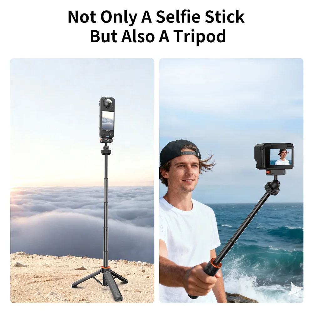 Magnetic Quick Release Selfie Stick For Insta360 Action Cameras_voghion.com