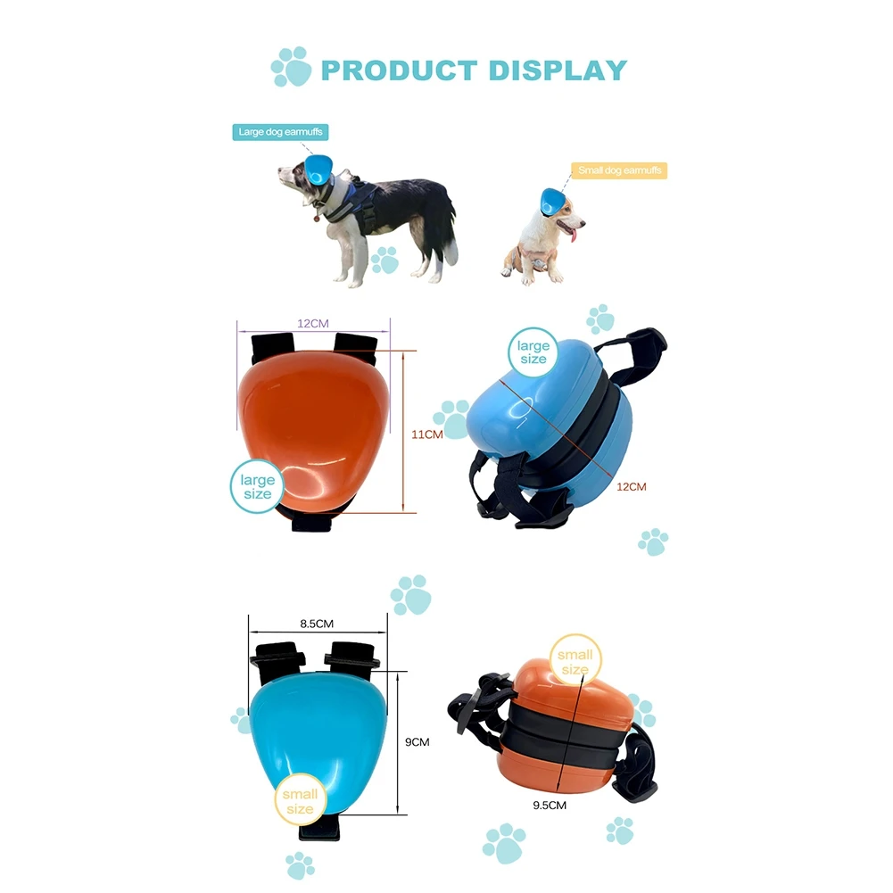 Dog Earmuffs for Hearing Protection Dog Noise Cancelling Ear Muff Noise Protection Headphone Black