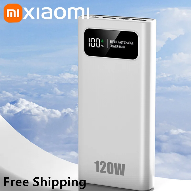 Xiaomi 200000mah Protable Ultra-Large Capacity Power Bank 120w Super Fast Charging Digital Display Power Bank For IPhone Samsung portable battery charger