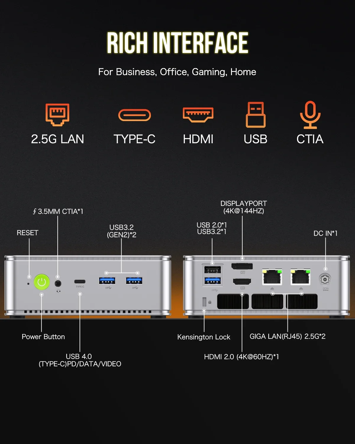 GMKtec K8 미니 PC 게이머 컴퓨터, 라이젠 7 8845HS, 윈도우 11 프로, DDR5 5600Mhz, PCIe4.0, Nvme SSD, 와이파이 6, BT5.2