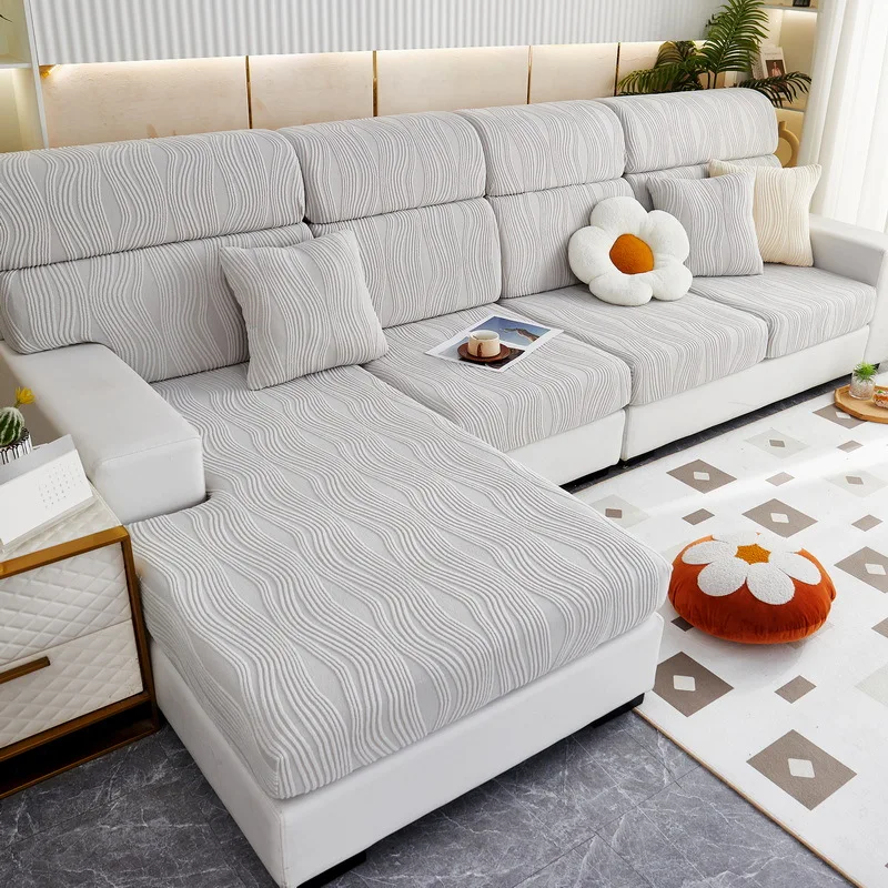 Stretch Knitted Sofa Cover Cushion Covers Living Room Sofa Hats All-Inclusive Four Seasons Universal Backrest Cover Towel 6